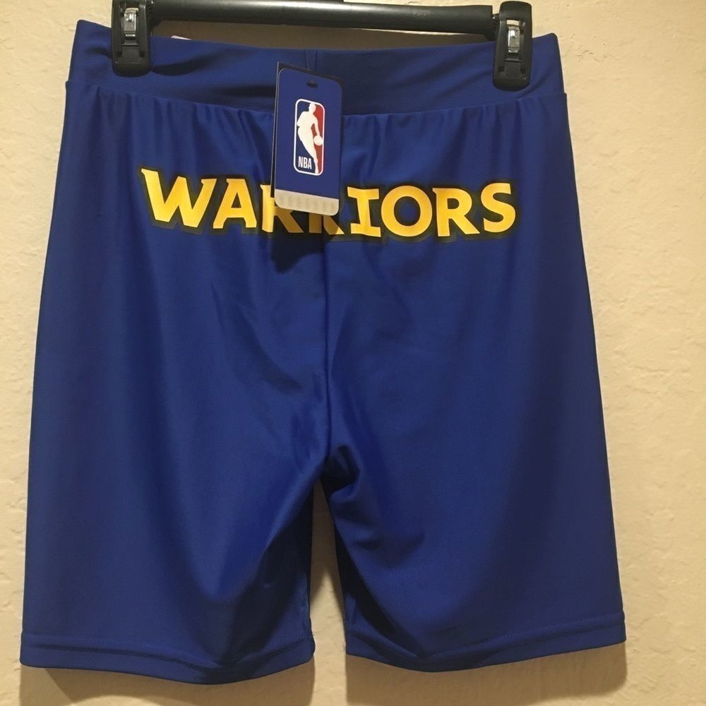 NBA Golden State Warriors Blue Biker shorts Lg